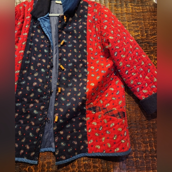 Vintage Quilted Cotton Coat EUC - Picture 4 of 5